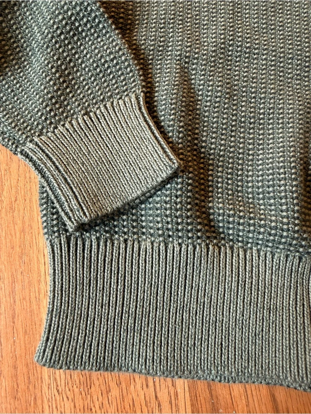 Gap Kids Textured Crewneck Sweater Cotton Olive Green